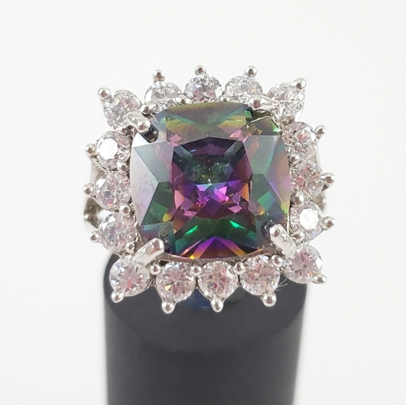 Mystic quartz ring size 8.5 solid silver - Picture 4 of 12